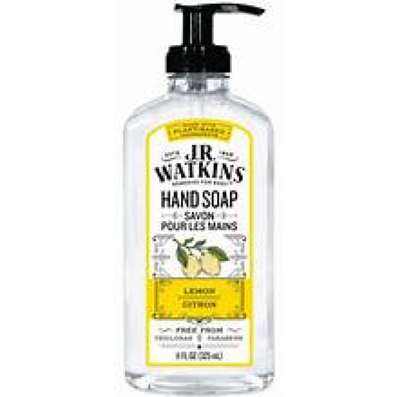 J.R. Watkins Natural Liquid Hand Soap, Lemon, 11 Ounce