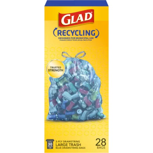 Glad Recycling Trash Bags 28 ct