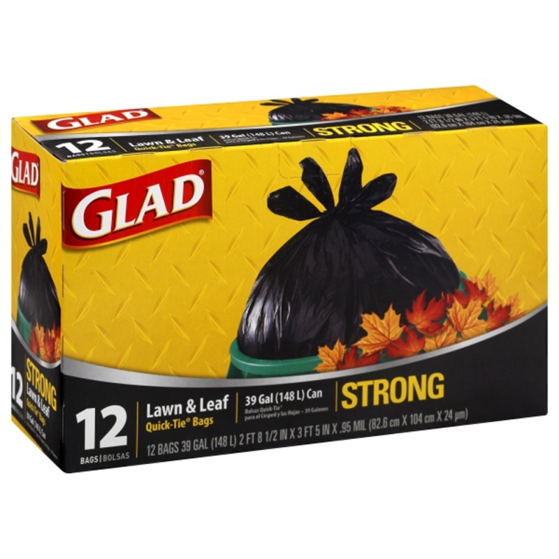 Glad Quick Tie Lawn & Leaf Bags