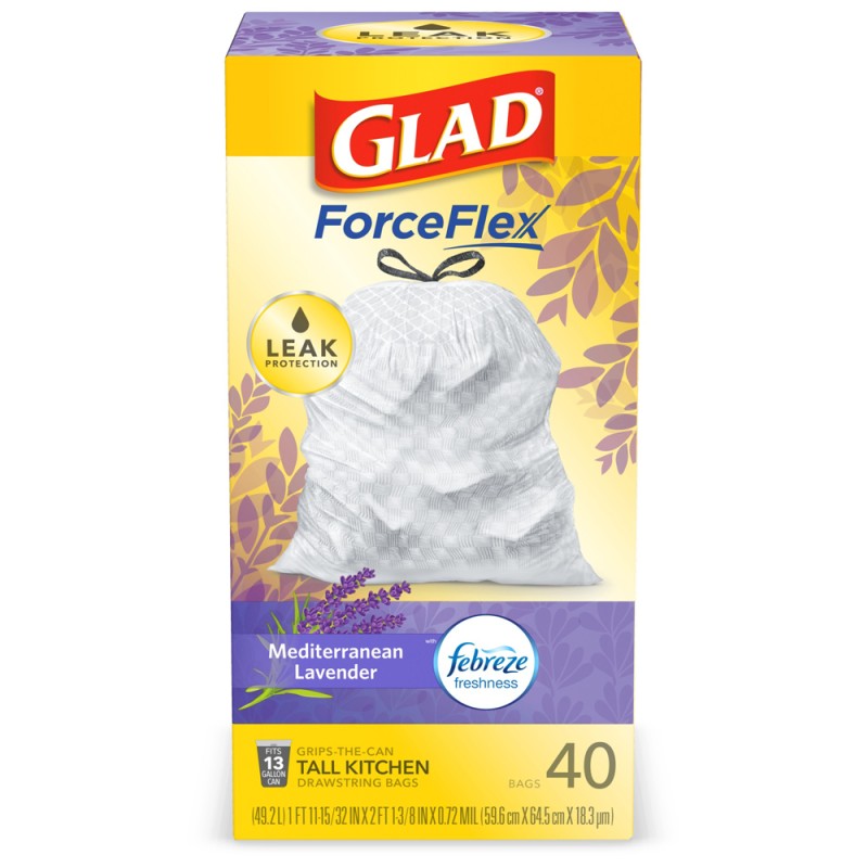 Glad Lavender Trash Bags