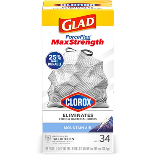 Glad ForceFlex Mountain Air Kitchen Trash Bags