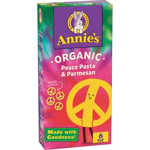 Annie's Homegrown Organic Peace Pasta With Parmesan