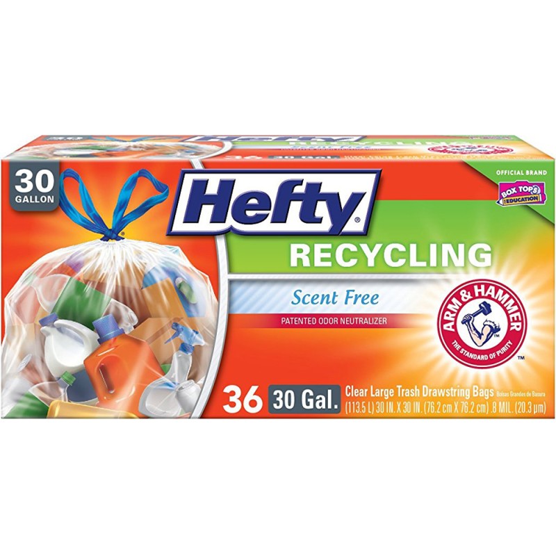 Hefty Arm & Hammer Recycling 30 GallonTrash Bags