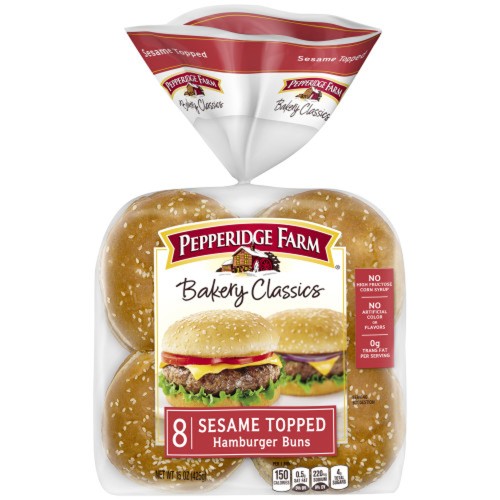 PEPPERIDGE FARM HAMBURGER BUNS SESAME