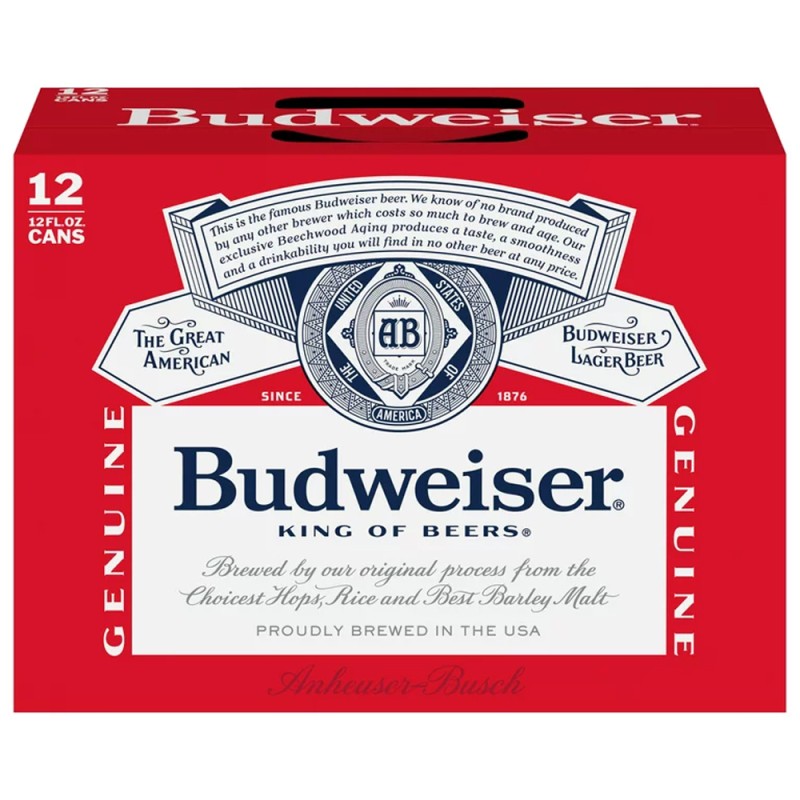 Budwiser 12 floz 12 cans