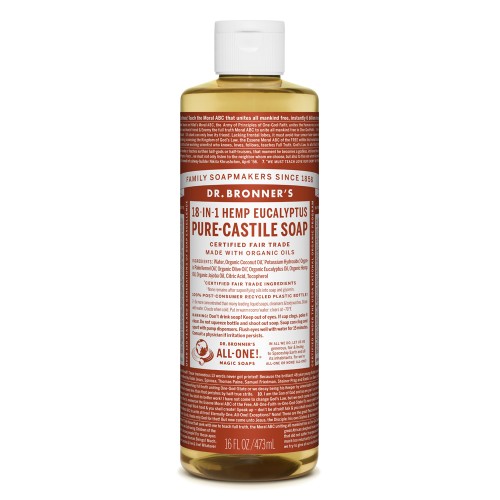 Dr Bronner Castile Soap Organic Eucalyptus 16 oz (Multi-Pack)