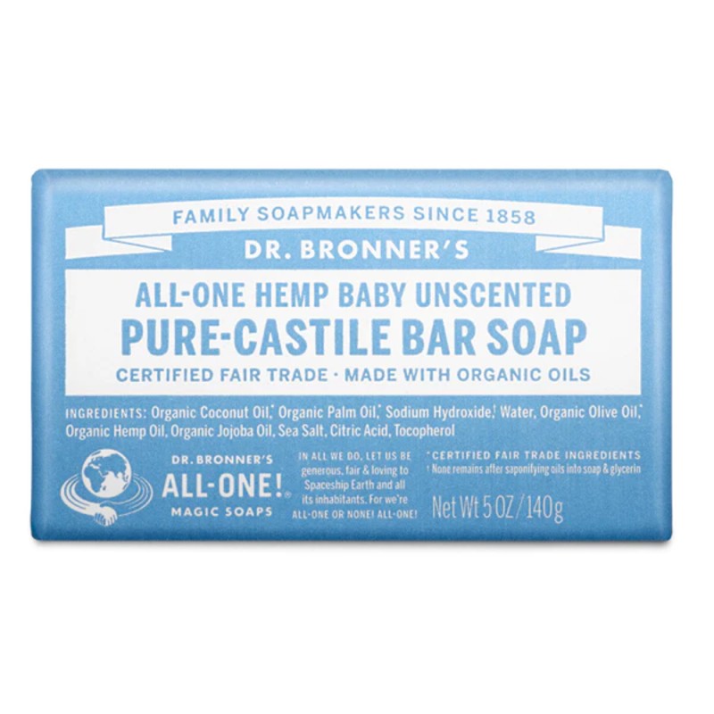 Dr. Bronner's Castile Bar Soap Unscented