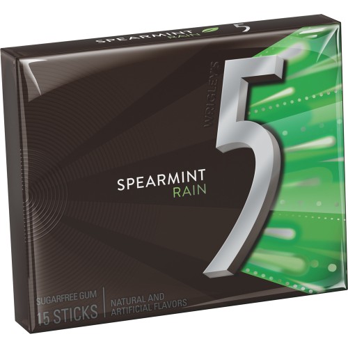 5 Spearmint Rain Sugarfree Gum