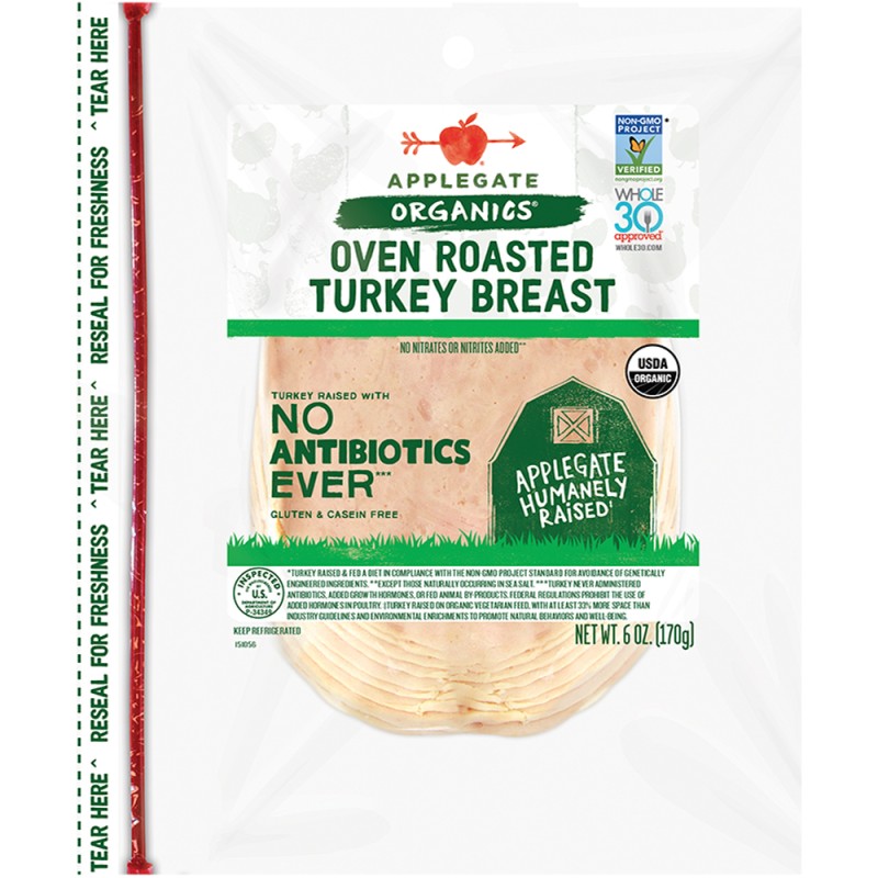 APPLEGATEORGANIC OVENROASTED TURKY BREAST