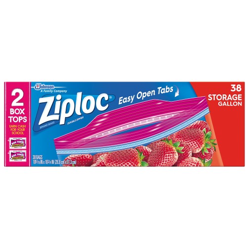 Ziploc Storage Bag, Gallon Value Pack, 38-Count,