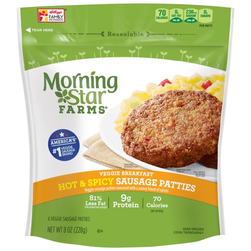 Morning Star Veggie Sausage Patties Hot