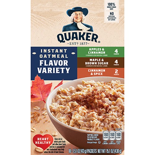 Quaker Flavor Variety Instant Oatmeal Packets