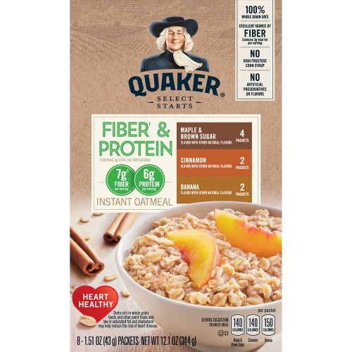 Quaker Instant Oatmeal Fiber & Protein