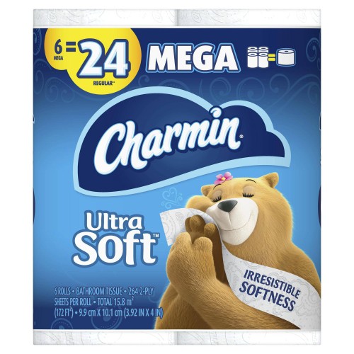 Charmin Ultra Soft Toilet Paper Tissue Mega Rolls