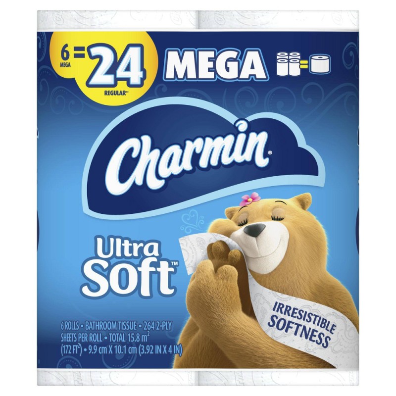 Charmin Ultra Soft Toilet Paper Tissue Mega Rolls