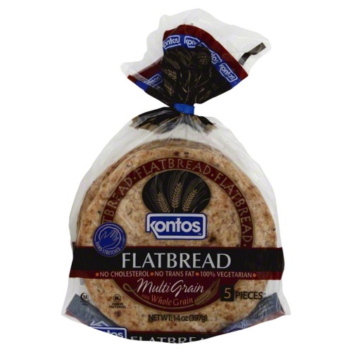 Kontos Multi Grain Flatbread, 14 Oz (Pack of 12)