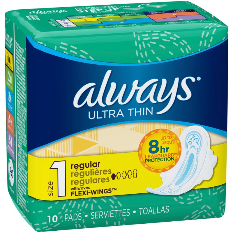 Always Ultra Thin Pads Case Pack 10