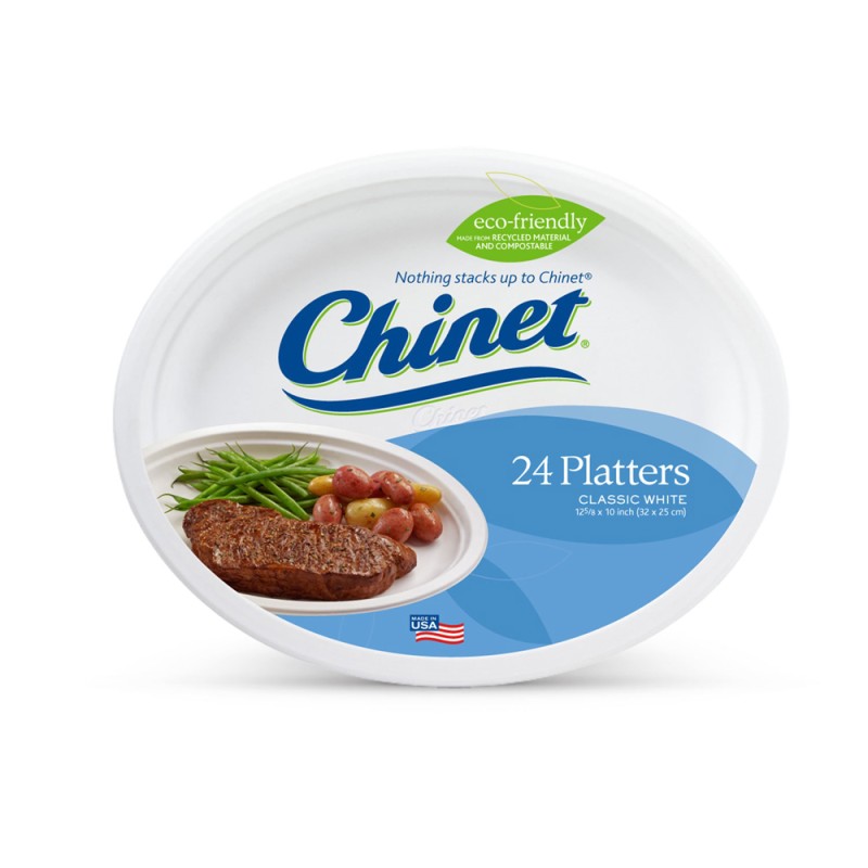 Chinet Premium Paper Platters 10 inch 24 Count