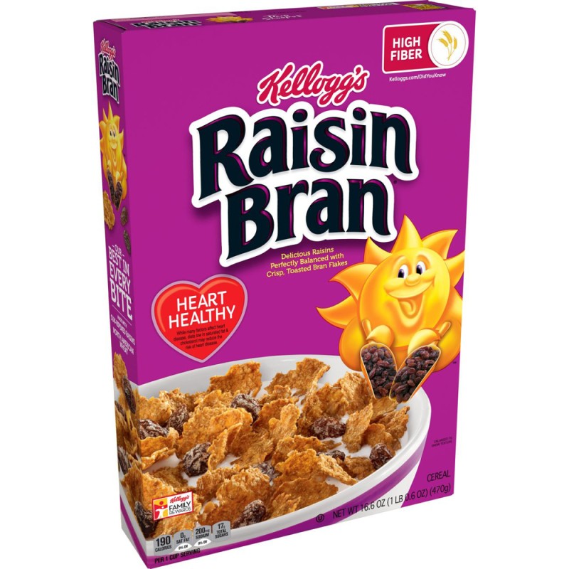 Kellogg's Raisin Bran Breakfast Cereal 16.6 oz box