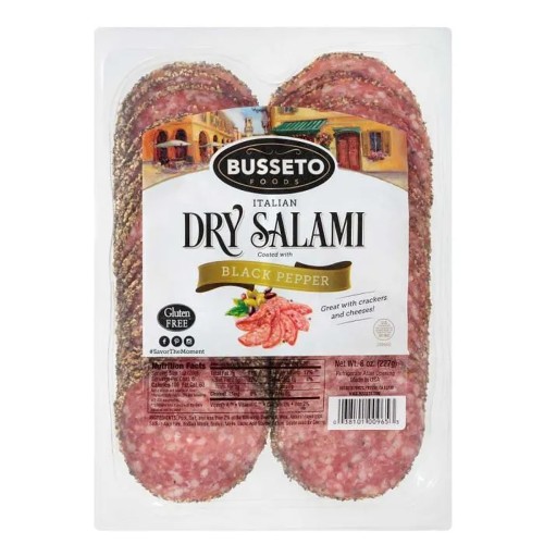 BUSSETO DRY SALAMI BLACK PEPPER