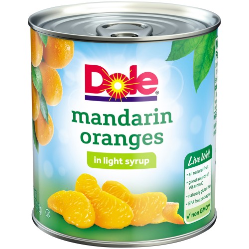 DOLE MANDARIN ORANGES IN LIGH SYRUP