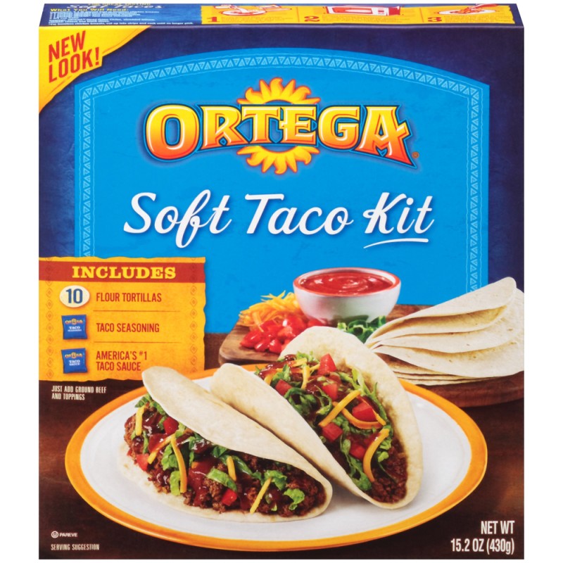 Ortega Soft Taco Dinner Kit With 10 Tortillas 15.2 Oz