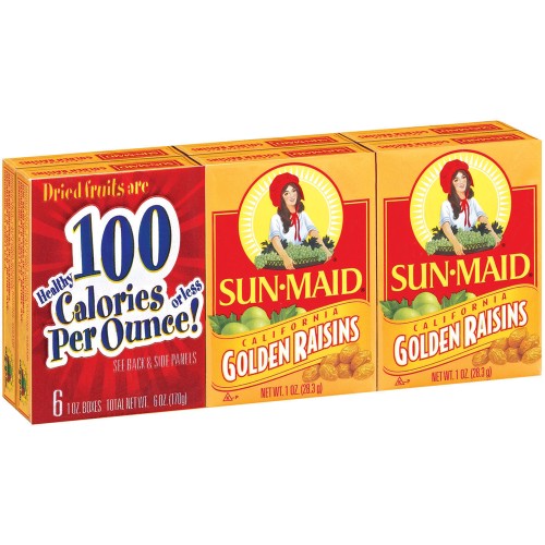 Sun-maid Golden Raisins 6 1oz Boxes