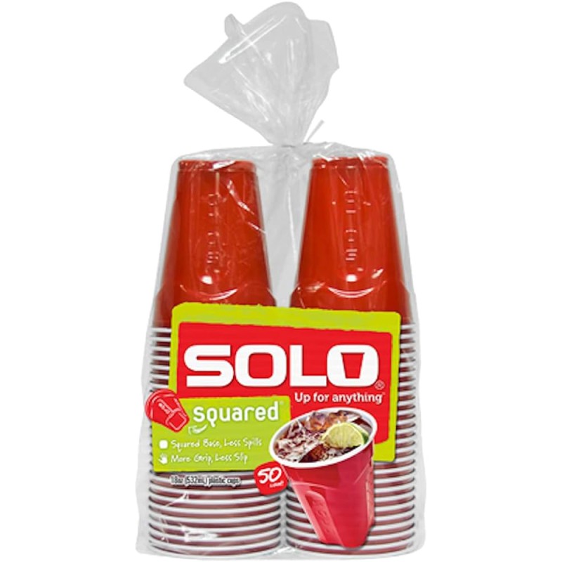 Solo Squared Red Cups 50ct