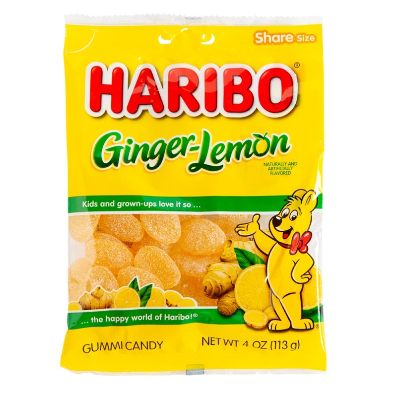 Haribo Gummi Candy Ginger-Lemon