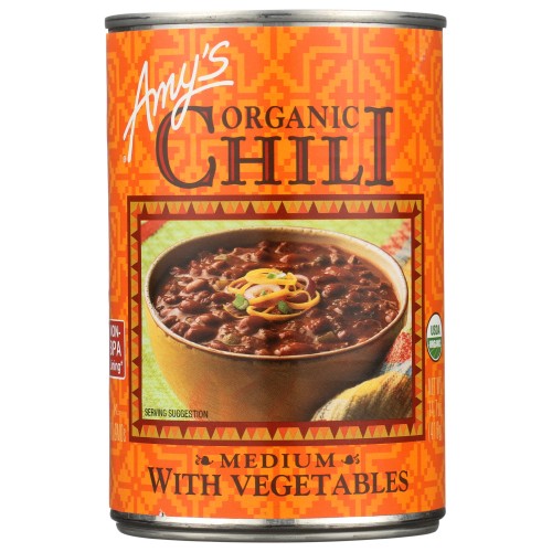 AMY'S ORGANIC CHILI MEDIUM WITH VEGETABLES