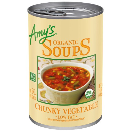 Amy'S  Organic Fat Free Chunky Vegetable Soup, 14.3-OZ