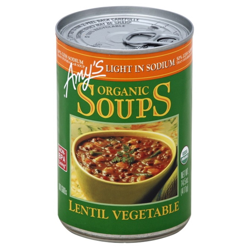 AMY'S Organic Lentil Vegetable SOUPS  14.5 OZ