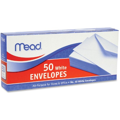 Mead White Envelopes Large 50pcs