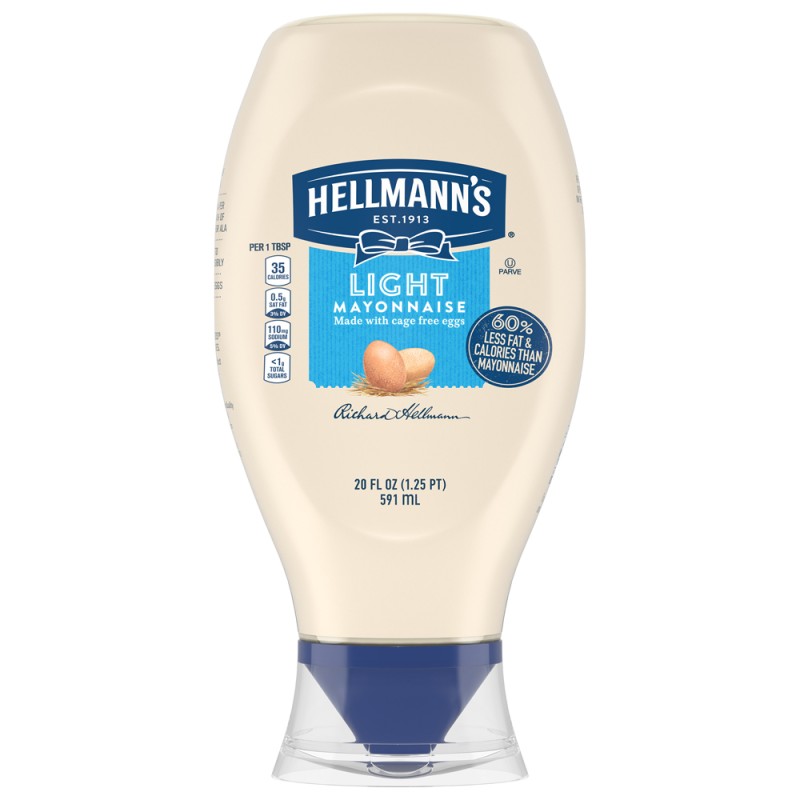 Hellmanns Squeeze Light Mayonnaise, 20 Fl Oz