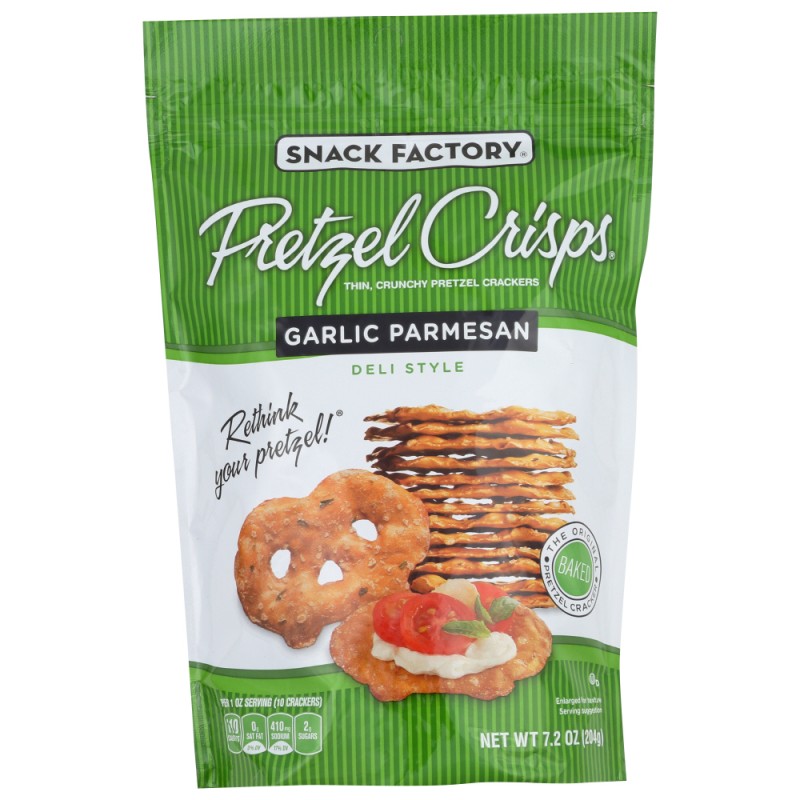 SNACK FACTORY PRETZEL CRISPS GARLIC PARMESAN