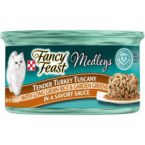 Purina Fancy Feast Tender Turkey Tuscany Cat Food 3 OZ