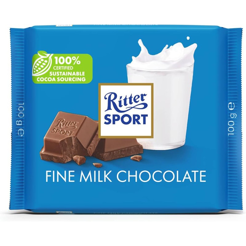 RITTER SPORT MILK CHOCOLATE WITH CORNFLAKES