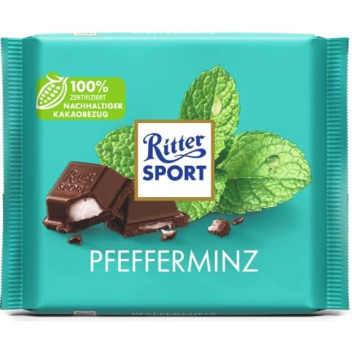 Ritter Sport Dark Chocolate With Peppermint Filling