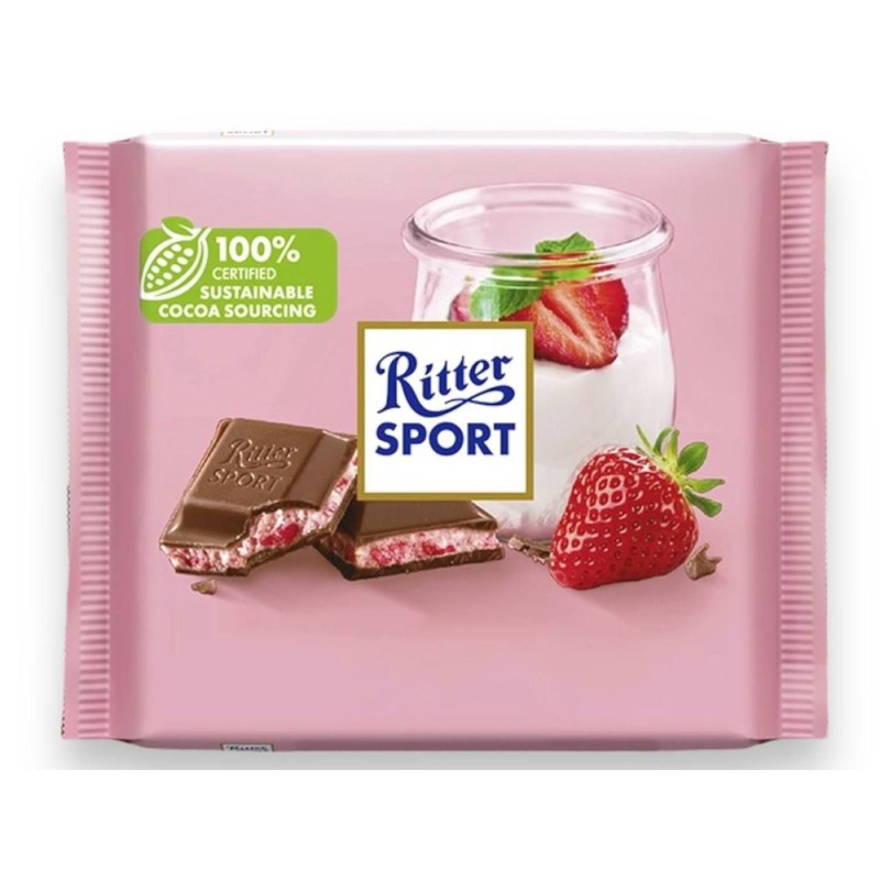 Ritter Sport Milk Chocolate With Strawberry Creme