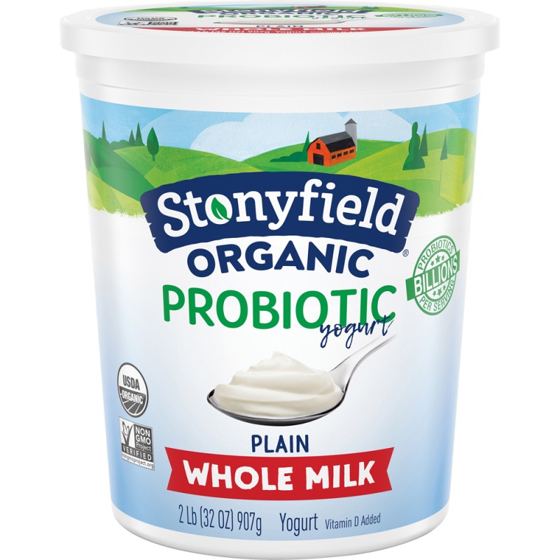 STONYFIELD ORG PLAIN WHOLE MILK