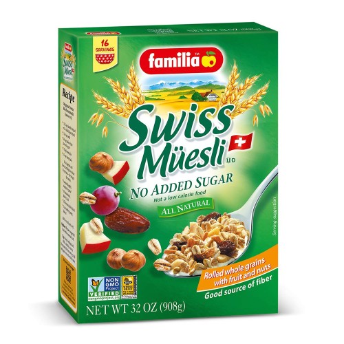 Familia Swiss Muesli Cereal, No Added Sugar, 29OZ