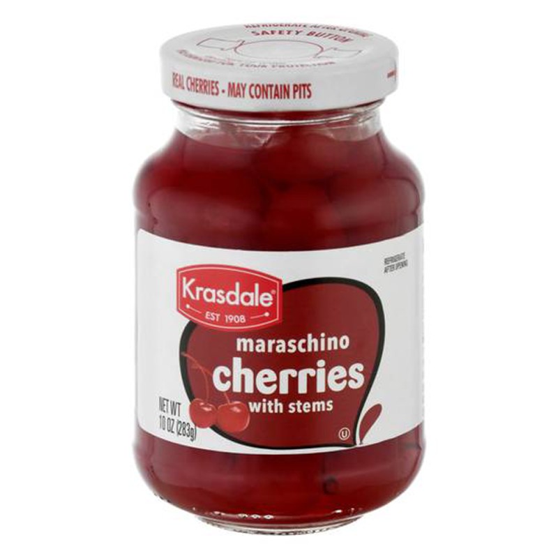 KRASDALE MARASCHINO CHERRIES WITH STEMS