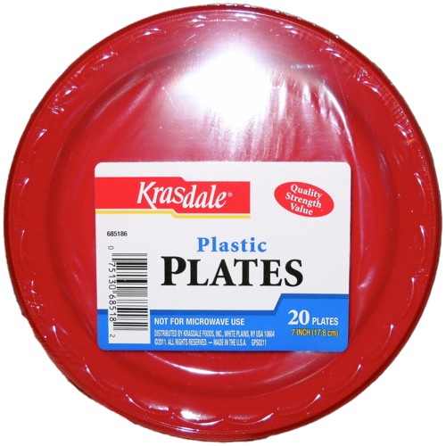 Krasdale Plastic Plates 20ct