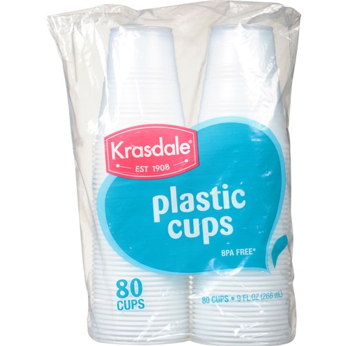 KRASDALE PLASTIC CUPS 80 COUNTS