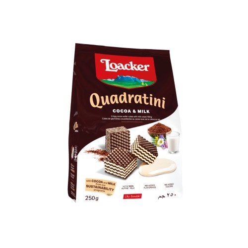 Loacker Quadratini Cookies Cocoa & Milk