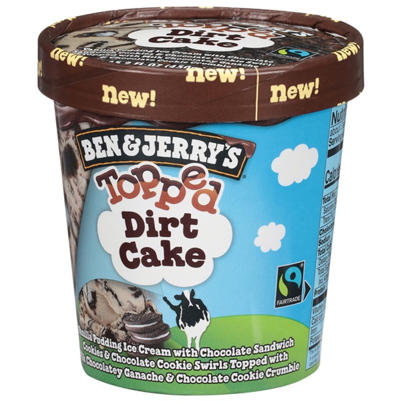 BEN & JERRY TOPPED DIRT CAKE