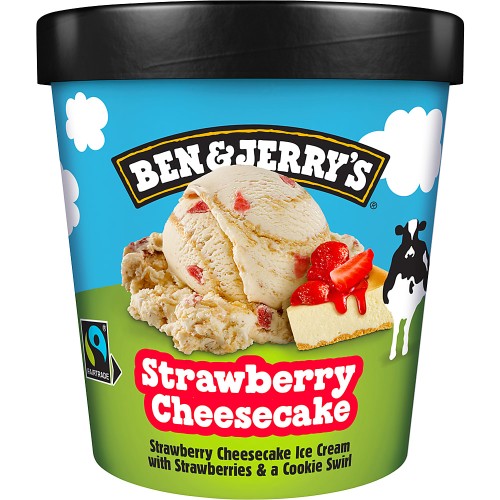 BEN & JERRY'S STRAWBERRY CHEESECAKE