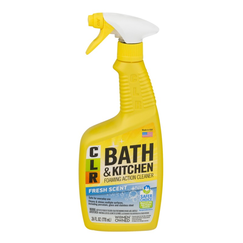 CLR Fresh Scent Bath And Kitchen Cleaner, 26 Oz Trigger Spray Bottle