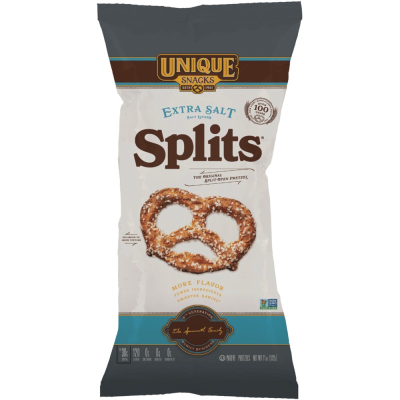 Unique Extra Salt Split Pretzels