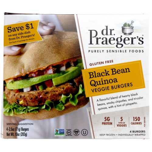 Dr Praegers Black Bean Veggie Burger